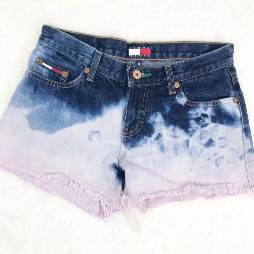 Vintage 90s Tommy Hilfiger Acid Wash womens shorts